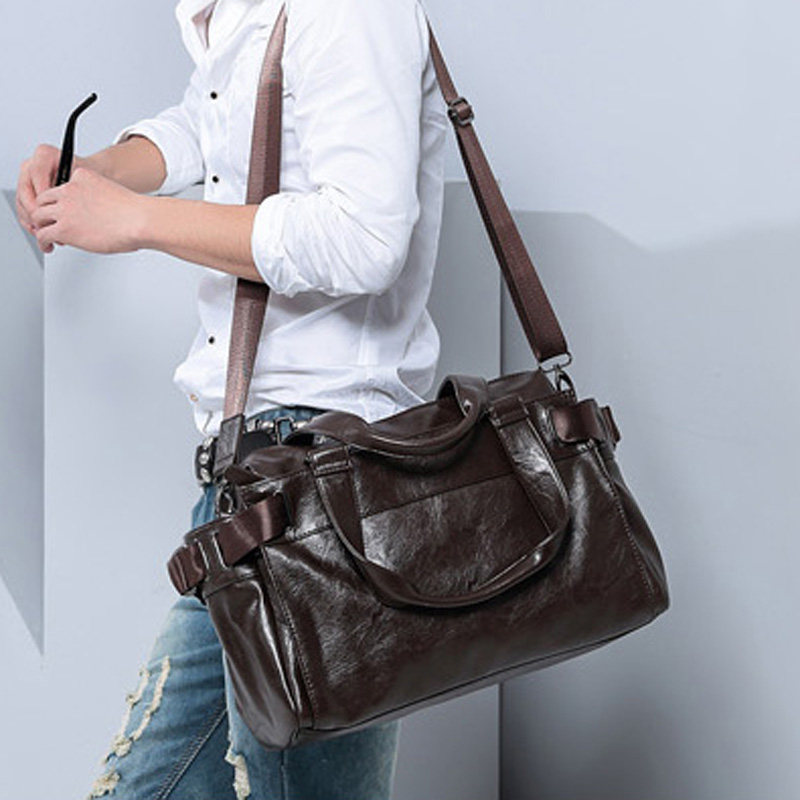 Tide Men Bag Single Shoulder Bag Casual Bag Han Version Slanted Bag Handbag Handbags Business Cortex Travel Bag Men's Bag Brief