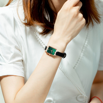 New Mini Brand  Table Steel Band Small Green Watch Women Light Extravagant Women Watch Retro Small Square Pan Fashion