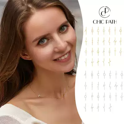 Le Loup niche design English letter A-Z necklace female ins tide brand clavicle chain net red simple temperament