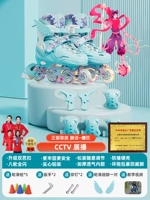 Синий — улучшенная двойная пряжка/жесткий корпус для предотвращения столкновений + профессиональное защитное снаряжение для безопасного скольжения/холодная вспышка/подарочный пакет с блокировкой препятствий