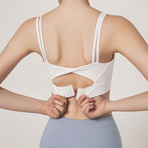 Beautiful women follow me to exercise New York knot beauty back high shockproof fitness bra Running quick-drying sports underwear gathered bra