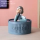 Короткие волосы девочка-голубые