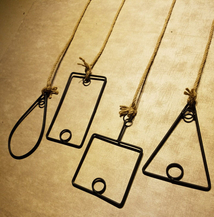 Hemp Rope Retro Hang Chain Steel Wire Chain Sub Clothing Shop Rings Show Rack Shop Decoration Props Hanging Clothes Hanging