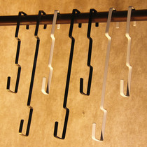 Lengthened square flat S hook clothing shop hanging clothes retro black and white turquored bronze hanger frame Jeans Hook