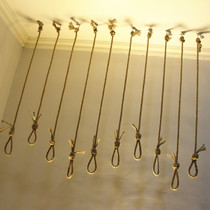 Retro to make old hemp rope shop window display shelves shop decoration hanger hanging clothes hanger props clothing shop rings