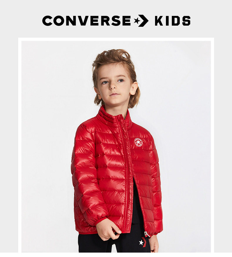 双11预告 Converse 匡威 中大男童轻薄羽绒服 ￥141包邮 105~160码多色可选
