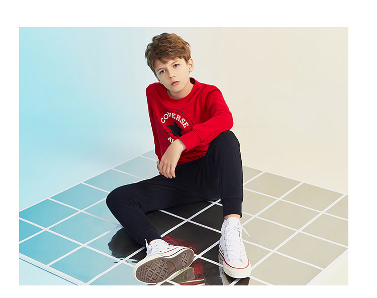 Converse 匡威 儿童潮流时尚 纯棉毛圈卫衣 有加绒款 图10