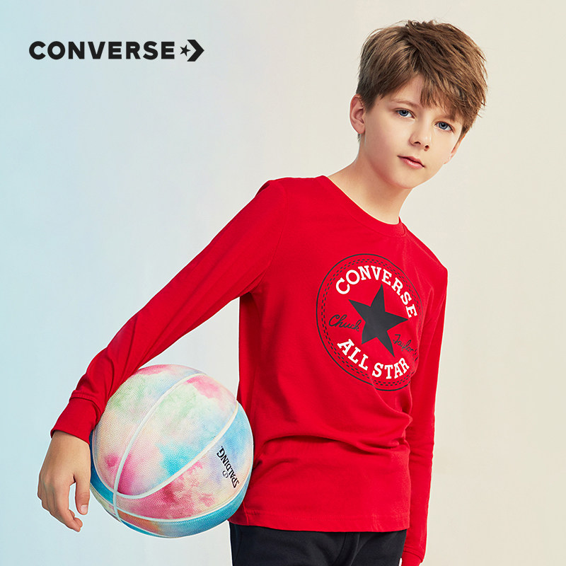 Converse 匡威 儿童圆领T恤  天猫优惠券折后￥79包邮（￥99-20）长袖、短袖105~165码2色可选