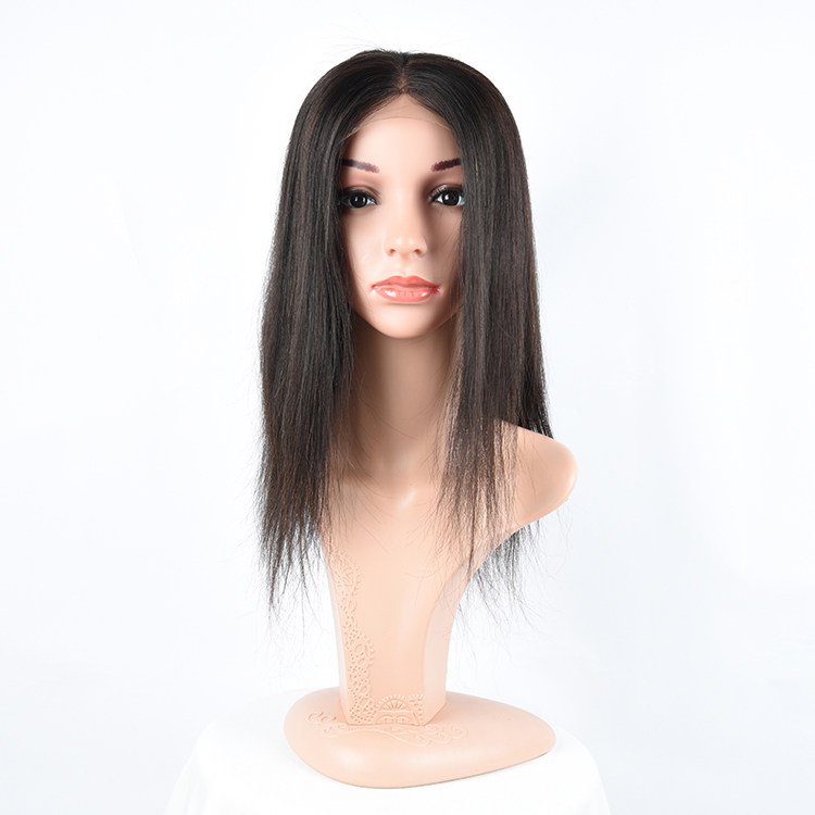 The Human Hair Lace Wig 4 * 4 Middle Part Straight Wigs wig headgear