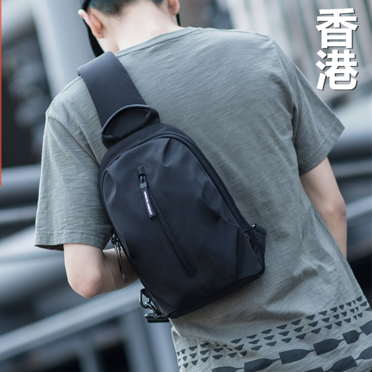 Hong Kong men's skinny bag front bag casual male bag multifunctional breast bag bag cross bag tide bag bag bag bag
