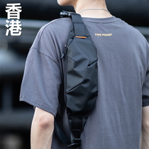 Hong Kong waist bag men's trendy brand shoulder messenger bag personality fashion ins chest bag mobile phone bag small light waist bag