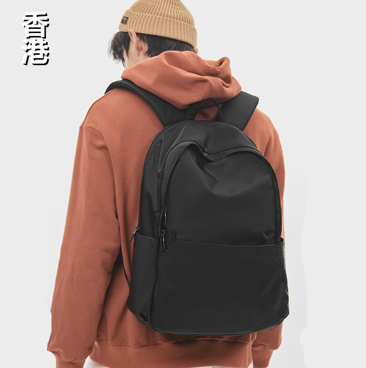 Hong Kong men's backpack backpack Men's fashion trend Leisure business travel bag Large capacity school bag Computer backpack