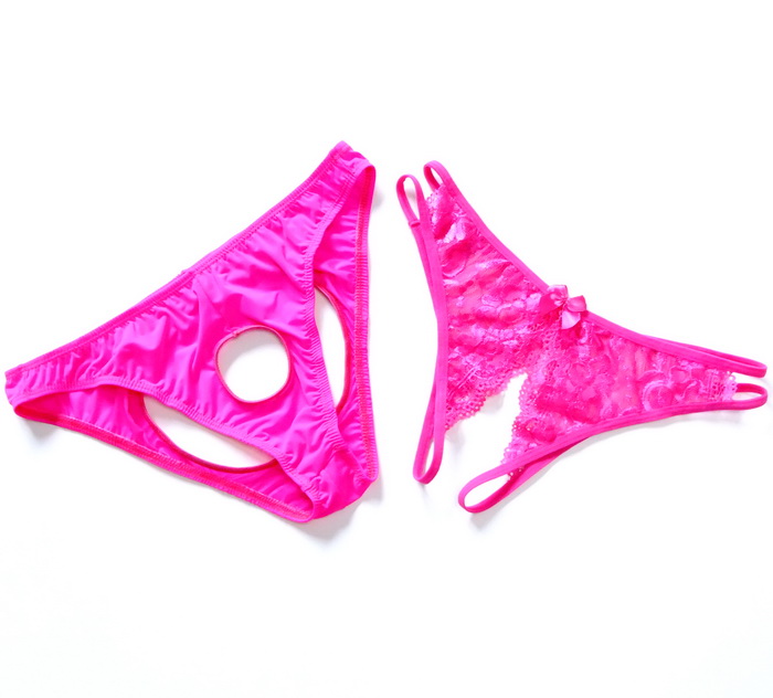 Thong người yêu nam nữ quần T quần lót gợi cảm quần short eo thấp trong suốt Qixi Festival tặng quà QL-159 quần lót nam cotton thun lạnh