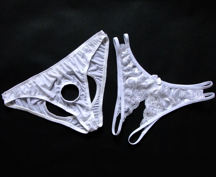 Thong người yêu nam nữ quần T quần lót gợi cảm quần short eo thấp trong suốt Qixi Festival tặng quà QL-159 quần lót nam cotton thun lạnh