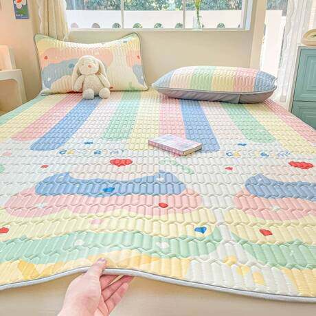 Latex Cooling Mat Three-Piece Set, Thai Latex Soft Mat, Foldable Air-Conditioning Mat, Summer Cooling Mat, Dormitory Student Single Mat