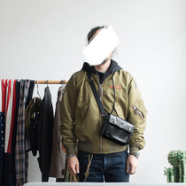 Buried with card position trend vegetable tanned cowhide small satchel male Hong Kong flavor shoulder bag trampoline bag B178