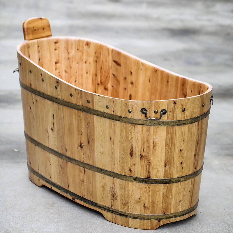Jiaxi Wood Bucket Bath Bath Tub Bath Tub Adults Home Bath Tub Bidet Solid Wood Adult Cisfeng