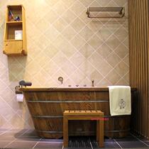 Jiaxi wooden barrel American White Oak high-end with dragon head wooden bathtub new Chinese barrel model bath