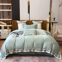 JERYOUN high - end luxury embroidery 100 double - share cotton four - piece cotton cotton bedding