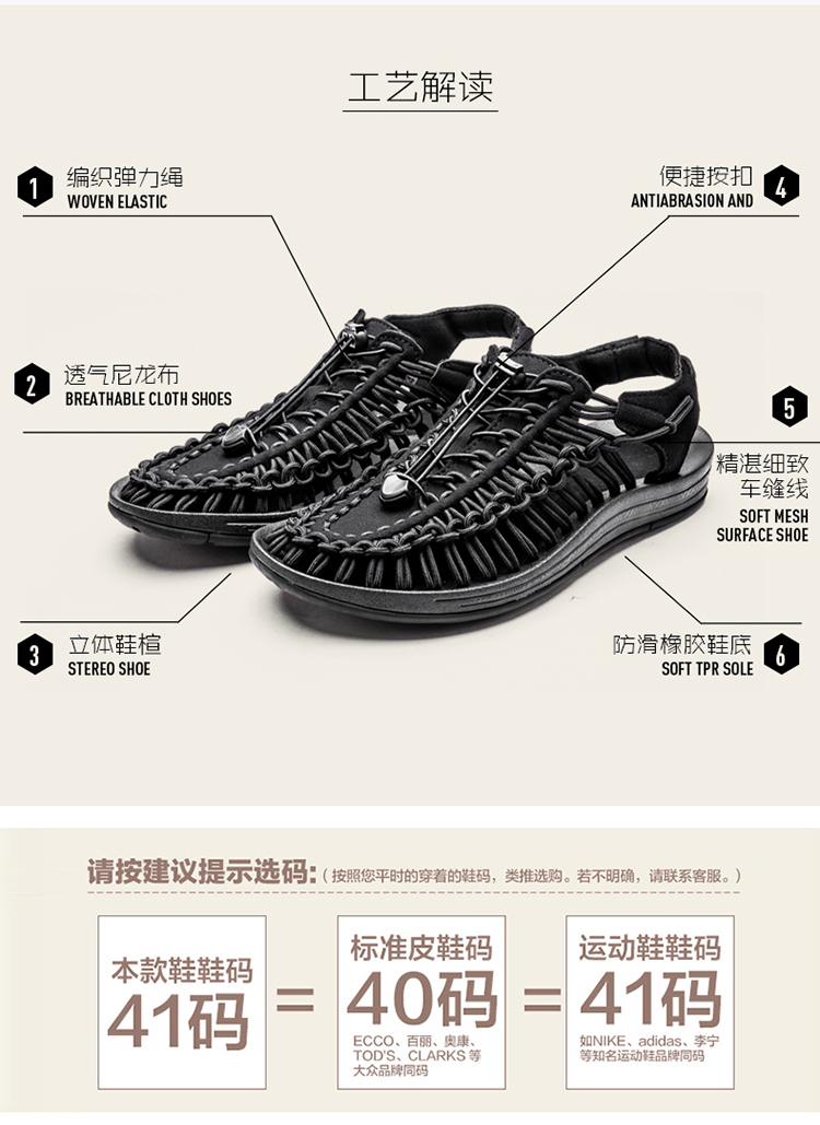 Dép nam 2018 hè mới dệt tay thời trang giày thủy triều Baotou giày đi biển Roman sandal nam giản dị sandal nam