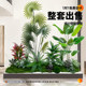 Simulated green plant combination landscaping tropical coconut tree palm tree landscape indoor fake potted plant under the stairs in the shopping mall courtyard