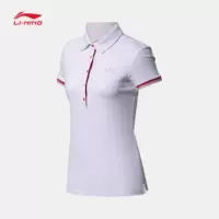 Li Ning Disney Đồ chơi huy động chung áo sơ mi polo ngắn tay áo thể thao nữ dệt kim APLN126 - Áo polo thể thao mẫu áo polo nam