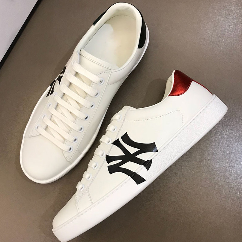 European station NY small white shoes men's shoes 2021 new trendy shoes all-match sneakers men's insole leather men's casual shoes men