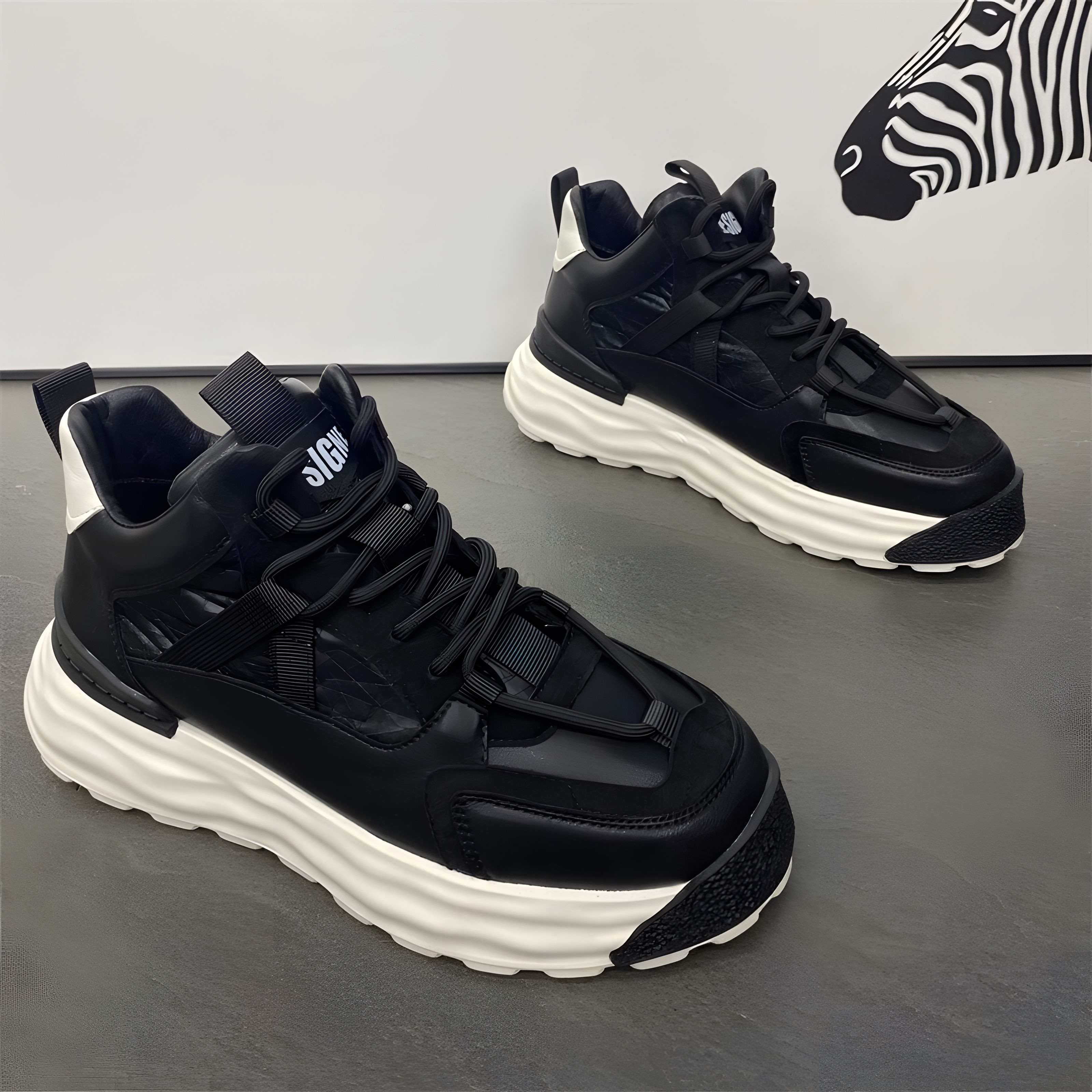 Genuine leather men's shoes 2023 Winter new gush single cotton 100 hitch sport men casual shoes thick base light old daddy shoes-Taobao