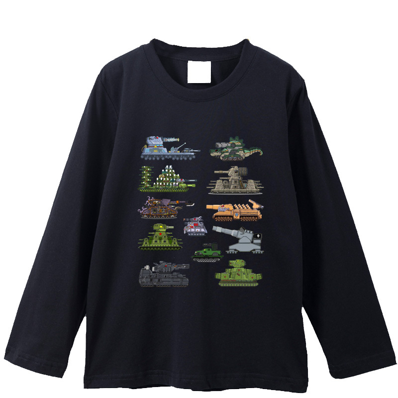 Tank Battle Costume Boys Cannon Children's Outfit Performance Teen Car Parent-Child Outfit Long Sleeve T-Shirt 9