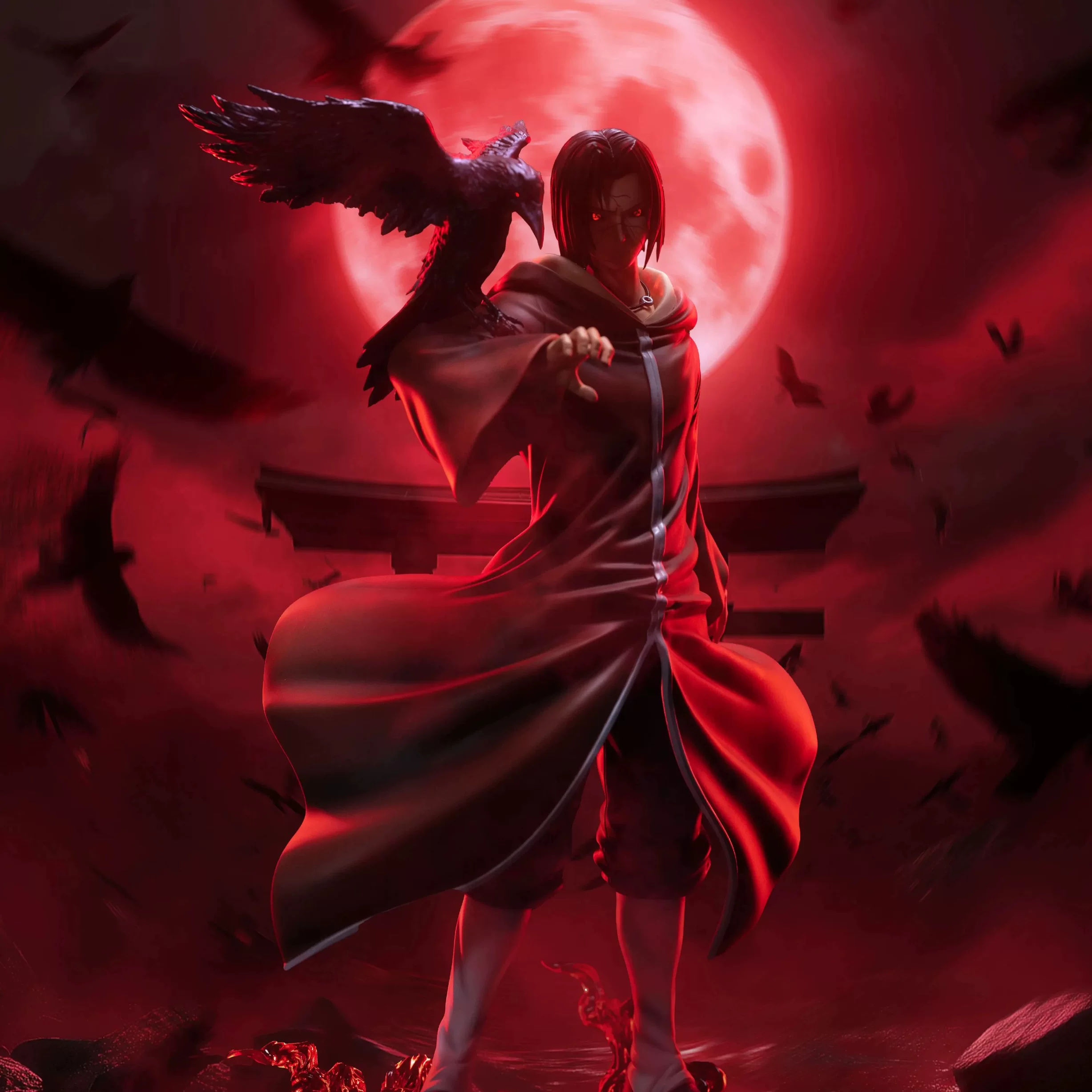 [Black GK] Лично настроенная Shadow Jade, Итachi Наруто, организация Акацки модель, аниме смола статуя