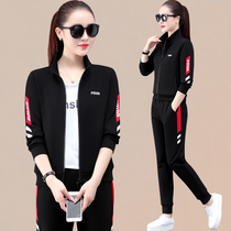 Spring and Autumn Leisure Sports Set Women 2021 New Korean Fashion Plus Size Sweatshirt Three Piece Running Sportswear