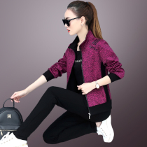 Sports Set Women Spring and Autumn 2018 New Fashion Korean Long Sleeve Casual Wear Large Size Loose Three Piece Sportswear