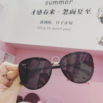 New TR90 polarized sunglasses sickle metal legs oval sunglasses for women retro ins wind sunglasses for men and women