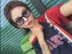 Triều Tiên mới GD Quan Zhilong Cai Xukun với đoạn phim kính râm phim đại dương retro kính râm vuông