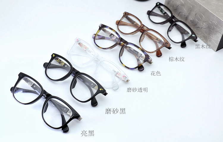 Nhật Bản Tide thương hiệu retro gỗ hạt sét sao đinh tán hộp tròn kính phẳng có thể được trang bị cận thị kính monster