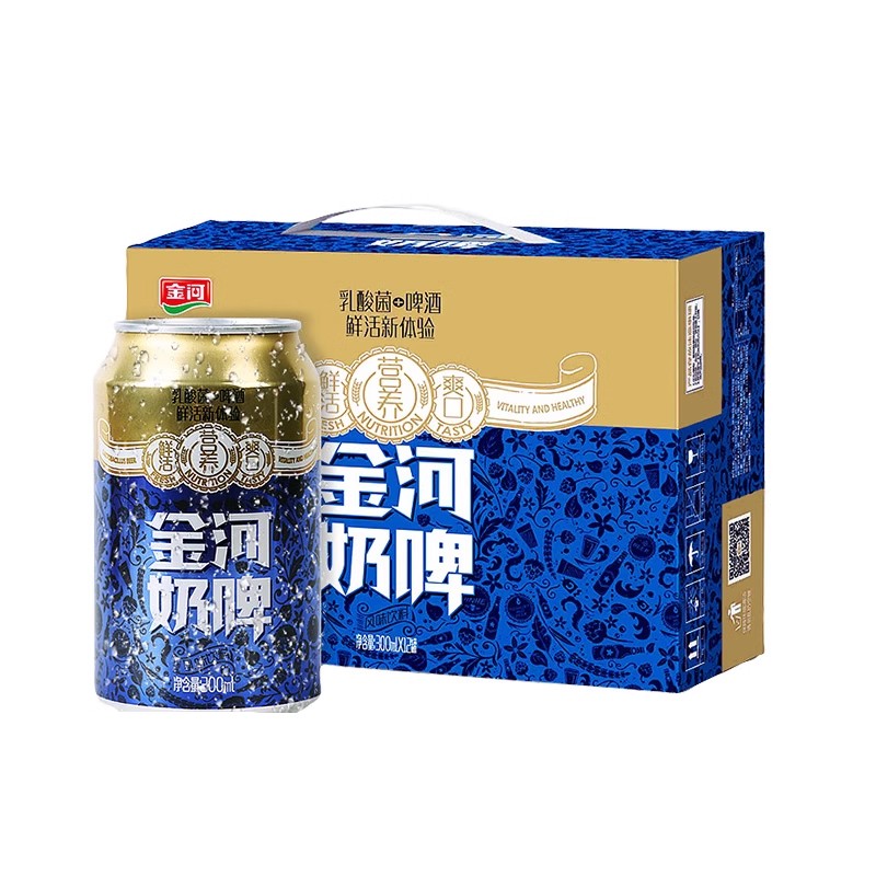 【金河】乳酸菌气泡奶啤300ml*6罐