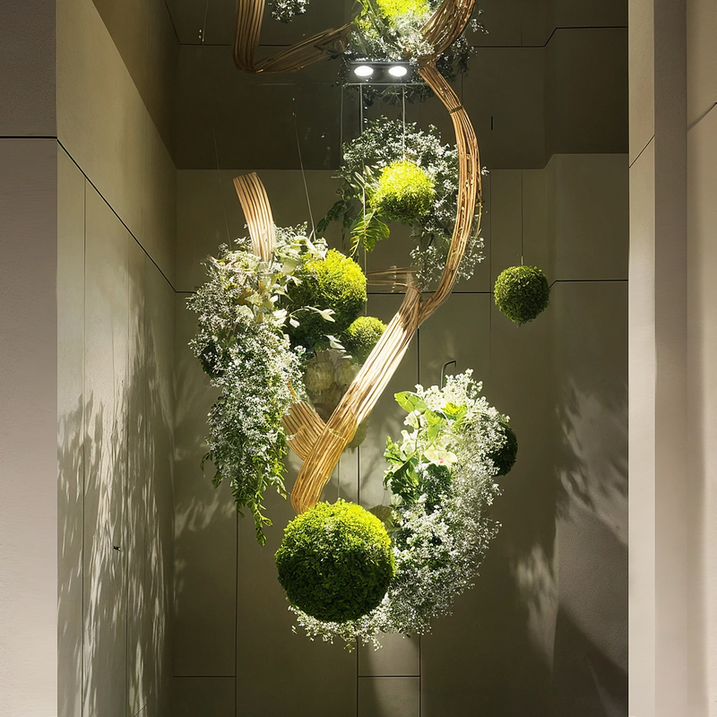 Simulated Plant Moss Ball Indoor House Soft Decoration Ceiling Bionic Green Plant Window Decoration Landscape Moss Ball Grass Ball