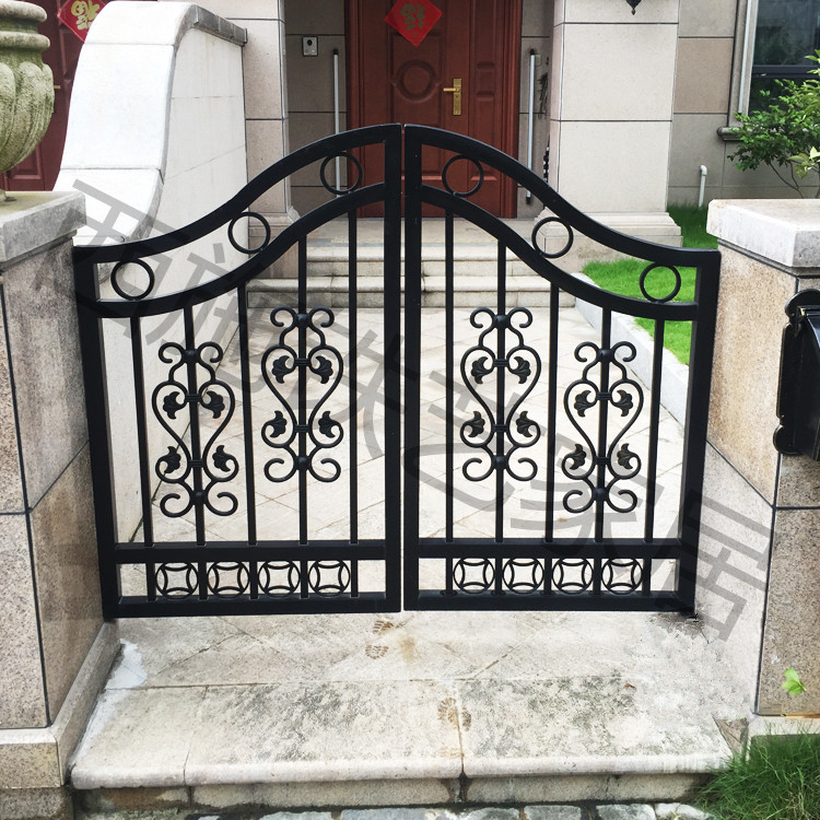 Wrought iron courtyard door Villa door Courtyard door Garden door Cast iron courtyard wall door Entry door Double door can be customized