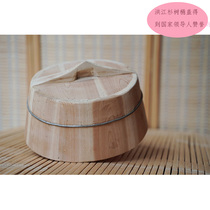 Old fir wood pot cover environmental protection without nails no glue hand-made household old-fashioned solid wood anti-scalding and steaming cover full bamboo nails