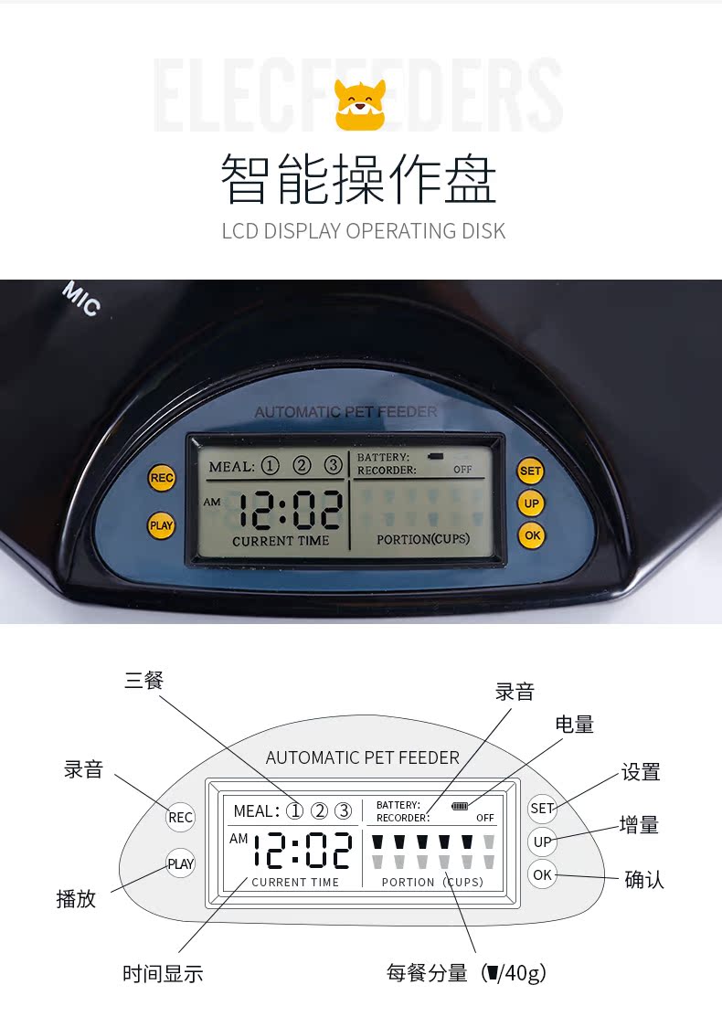 Chó tự động trung chuyển vật nuôi chó thức ăn cho mèo thức ăn thời gian cho ăn thức ăn cho mèo thức ăn bát thông minh chó bát chó cung cấp - Cat / Dog hàng ngày Neccessities Dụng cụ cho chó ăn