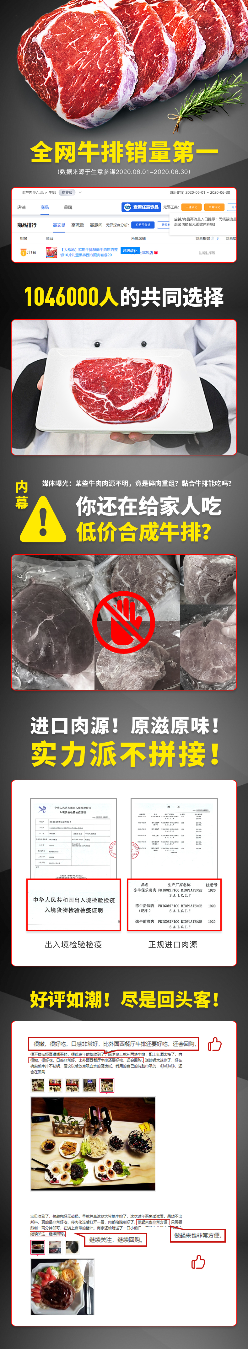 老罗代言 130gx10片 大希地 进口整切西冷＋眼肉牛排 券后149元包邮  买手党-买手聚集的地方