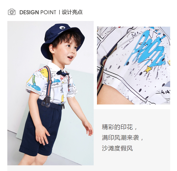 Didi hươu trẻ em mặc áo trẻ em 2019 mùa hè nam mới nhỏ trẻ em tay áo ngắn hoạt hình áo sơ mi trẻ em - Áo sơ mi áo bé gái