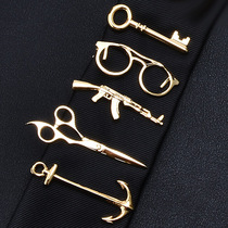 Tie clip mens collar clip personality alternative fashion Korean decoration