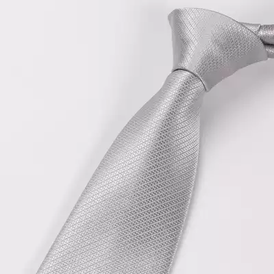 Men's ties light silver gray 8CM wide version of work clothes new tie men ties