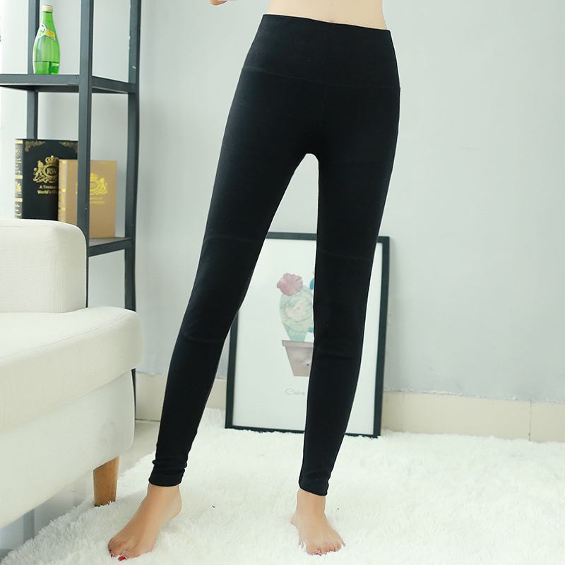 Quần mùa thu nữ đơn mảnh bó sát đáy quần ấm cỡ lớn quần dày quần eo cao phần mỏng quần cotton mùa đông quần tất nữ