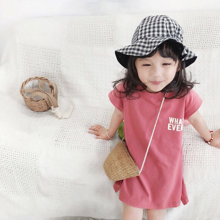 Baby Skirt 2022 New Summer Pure Cotton Short Sleeve Foreign Pie Loose Kiddie Cute Princess Girl Foreign Dress