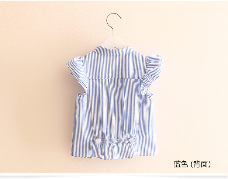 Áo sơ mi nữ mùa hè 2019 trẻ em Áo sơ mi ngắn tay Hàn Quốc bé gái áo mới cotton nữ áo sơ mi búp bê nước ngoài - Áo sơ mi thời trang bé gái