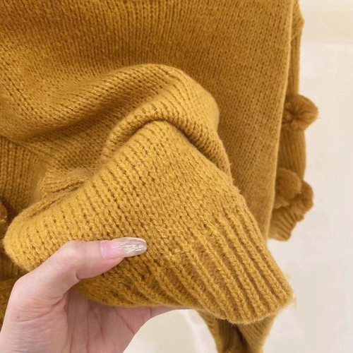 Демисезонный фонарь, удерживающий тепло трикотажный мягкий цветной свитер, «сделай сам», увеличенная толщина, в корейском стиле