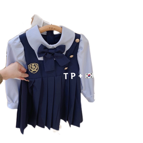 Осеннее детское платье, рубашка, юбка, детский комплект, наряд маленькой принцессы