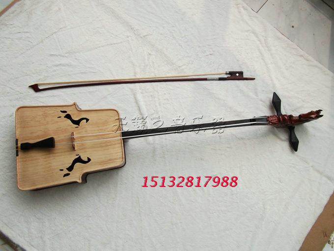 Matouqin with leading head, black sandalwood fingerboard, shell carving mahogany Matouqin, white pine panel, violin-style matouqin with box